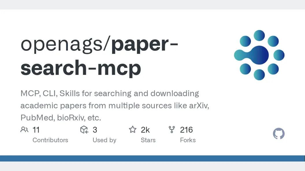 Academic Paper Search & Download MCP preview